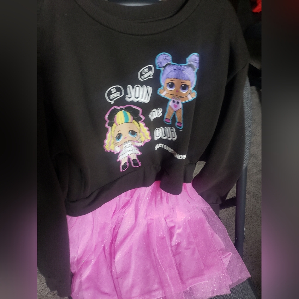 L.O.L. Surprise! Black Sweatshirt Tutu Dress